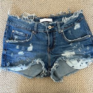 Zara denim shorts, low rise